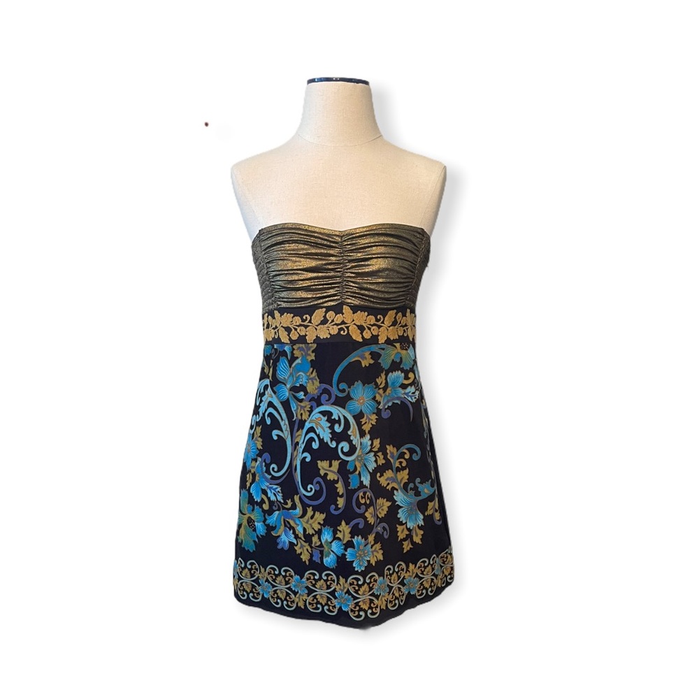 Free People strapless velvet dress